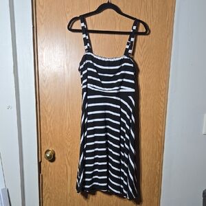 Torrid Monochrome Striped Dress